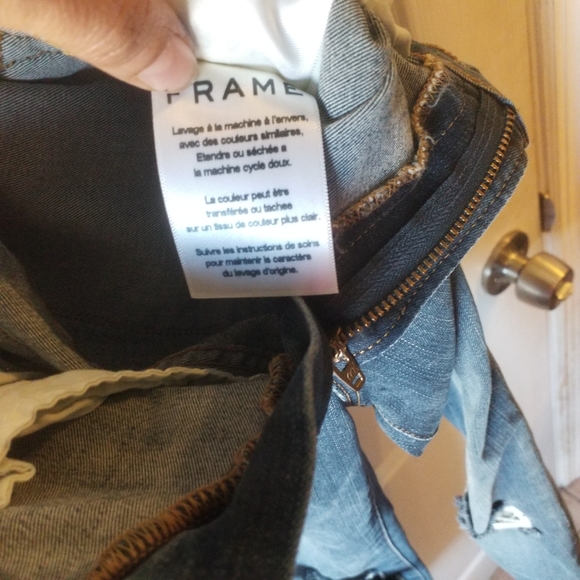 Frame le high rise skinny jeans distressed 25 - Picture 11 of 11